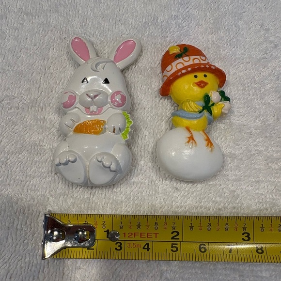 Vintage Easter Chick and Bunny Brooch Set - Picture 8 of 10